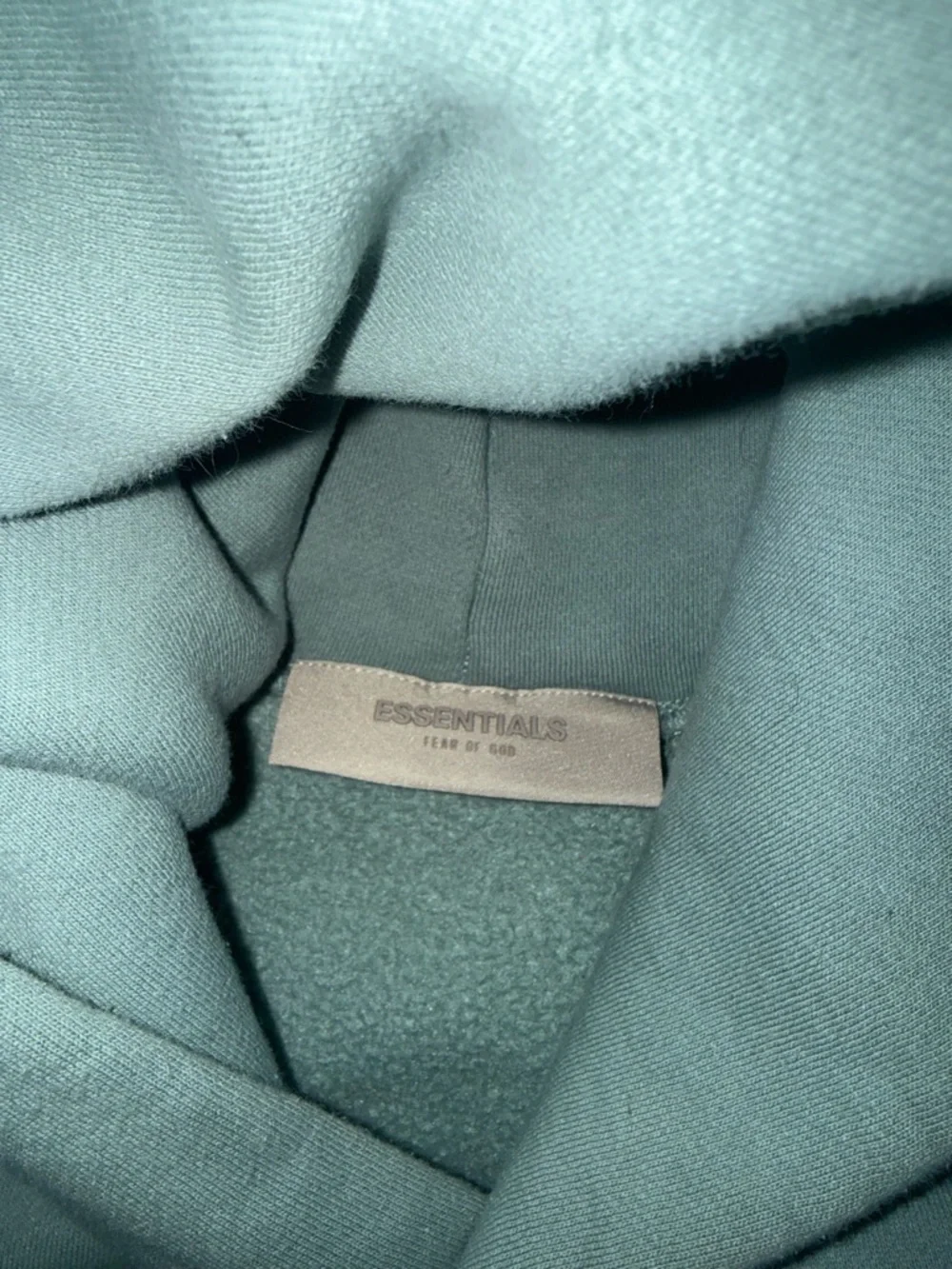 Essentials Fear of God Crewneck Hoodie in Sage - Picture 6 of 9